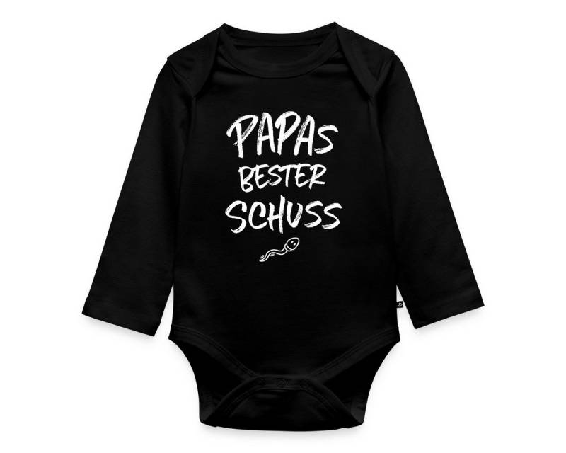 Spreadshirt Langarmbody Papas Bester Schuss Baby Party Lustiges Geschenk Baby Body Langarm (1-tlg) von Spreadshirt