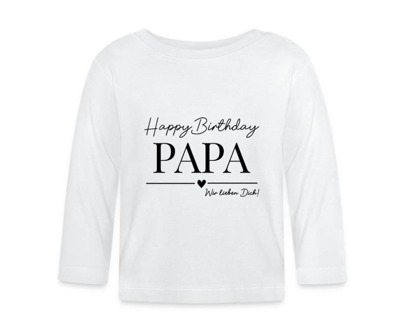 Spreadshirt Langarmshirt Geburtstag Happy Birthday Papa Geburtstagsgruß Baby Langarm Shirt (1-tlg) von Spreadshirt