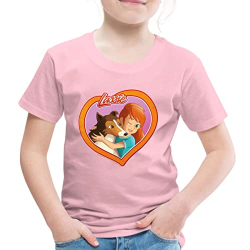 Spreadshirt Lassie EIN Herz Und Eine Seele Kinder Premium T-Shirt, 134/140 (8 Jahre), Hellrosa von Spreadshirt