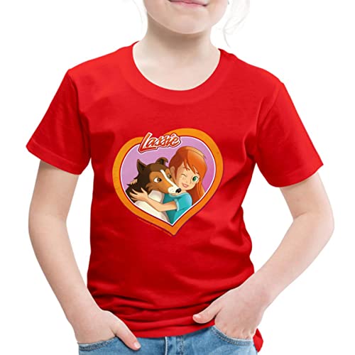 Spreadshirt Lassie EIN Herz Und Eine Seele Kinder Premium T-Shirt, 134/140 (8 Jahre), Rot von Spreadshirt