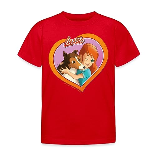 Spreadshirt Lassie EIN Herz Und Eine Seele Kinder T-Shirt, 122/128 (7-8 Jahre), Rot von Spreadshirt