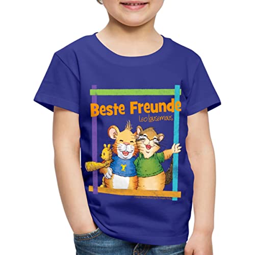 Spreadshirt Leo Lausemaus Didi Dachs Beste Freunde Kinder Premium T-Shirt, 98/104 (2 Jahre), Königsblau von Spreadshirt