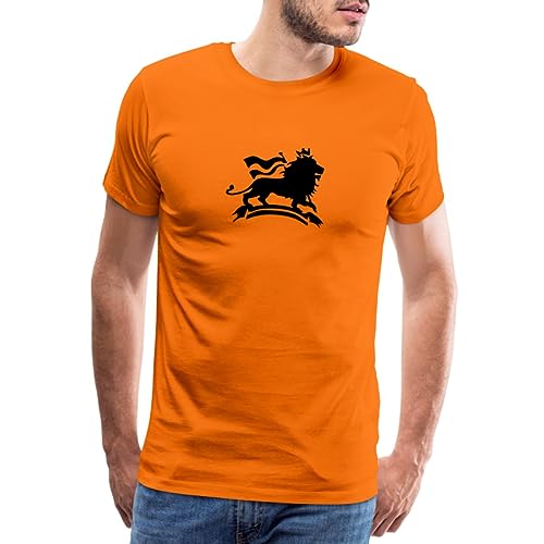 Spreadshirt Lion of Judah Männer Premium T-Shirt, 3XL, Orange von Spreadshirt