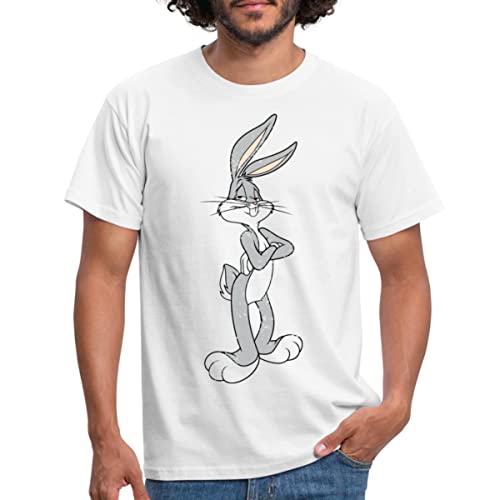 Spreadshirt Looney Tunes Bugs Bunny Vintage Pose Männer T-Shirt, XL, weiß von Spreadshirt