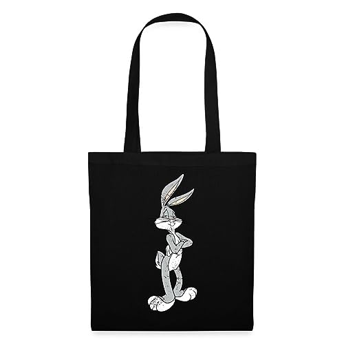 Spreadshirt Looney Tunes Bugs Bunny Vintage Pose Stoffbeutel, One size, Schwarz von Spreadshirt