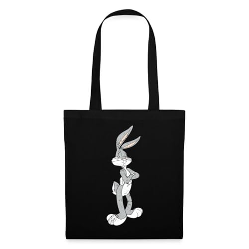 Spreadshirt Looney Tunes Bugs Bunny Vintage Pose Stoffbeutel, One size, Schwarz von Spreadshirt