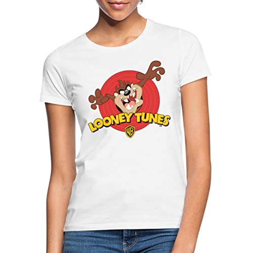 Spreadshirt Looney Tunes Taz Der Tasmanische Teufel Frauen T-Shirt, S, weiß von Spreadshirt