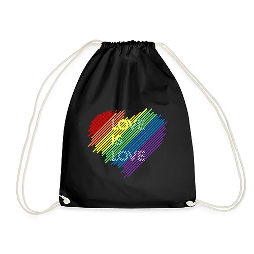 Spreadshirt Love Is Love Liebe Ist Liebe LGBTQIA Turnbeutel, One size, Schwarz von Spreadshirt