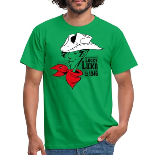 Spreadshirt Lucky Luke Est. 1946 Männer T-Shirt, S, Kelly Green von Spreadshirt