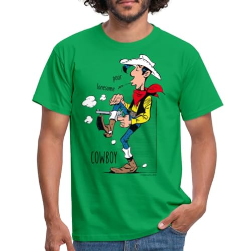 Spreadshirt Lucky Luke Poor Lonesome Cowboy Männer T-Shirt, S, Kelly Green von Spreadshirt