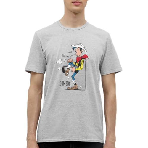 Spreadshirt Lucky Luke Poor Lonesome Cowboy Männer T-Shirt, XL, Grau meliert von Spreadshirt