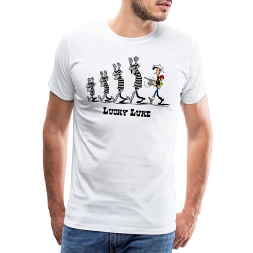 Spreadshirt Lucky Luke Verhaftet Dalton Brüder Männer Premium T-Shirt, L, weiß von Spreadshirt