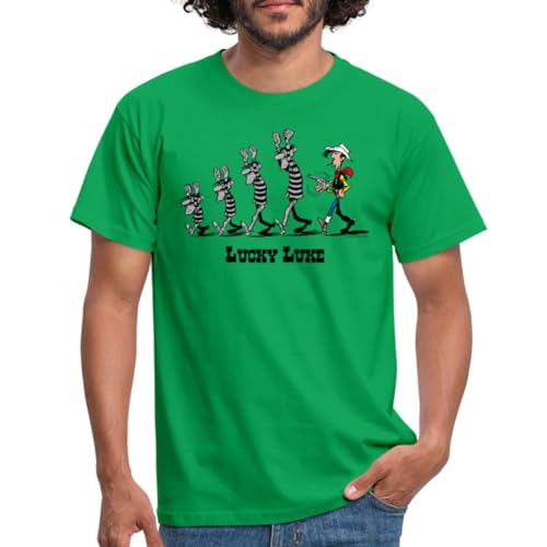 Spreadshirt Lucky Luke Verhaftet Dalton Brüder Männer T-Shirt, M, Kelly Green von Spreadshirt