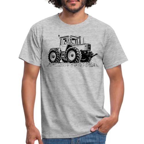 Spreadshirt MB Traktor 1300 Turbo Vintage Aufdruck Männer T-Shirt, XL, Grau meliert von Spreadshirt