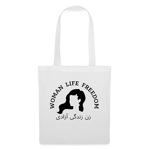 Spreadshirt Mahsa Amini Women Life Freedom Iran Protest Stoffbeutel, One size, weiß von Spreadshirt