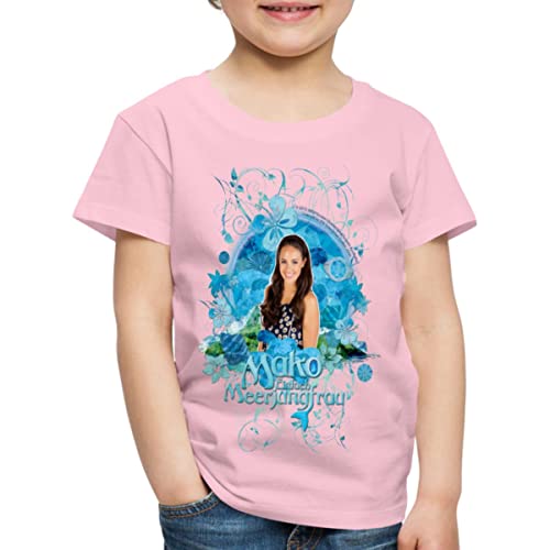 Spreadshirt Mako Einfach Meerjungfrau Mimmi Kinder Premium T-Shirt, 134/140 (8 Jahre), Hellrosa von Spreadshirt