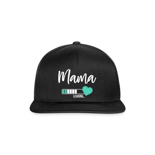 Spreadshirt Mama 2024 Loading Grünes Herz Snapback Cap, One Size, Schwarz/Schwarz von Spreadshirt