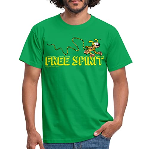 Spreadshirt Marsupilami Free Spirit Spruch Männer T-Shirt, L, Kelly Green von Spreadshirt