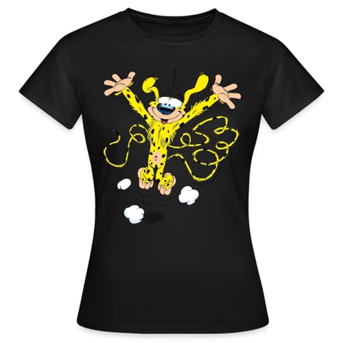 Spreadshirt Marsupilami Happy Frauen T-Shirt, XL, Schwarz von Spreadshirt