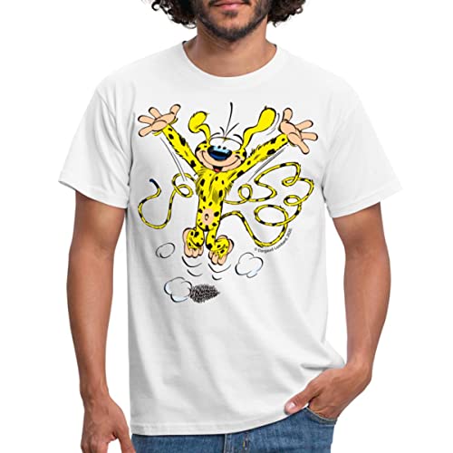 Spreadshirt Marsupilami Happy Männer T-Shirt, XXL, weiß von Spreadshirt