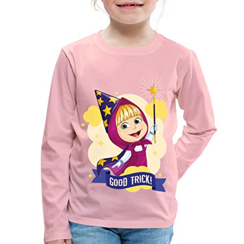 Spreadshirt Mascha Und Der Bär Magische Mascha Kinder Premium Langarmshirt, 98/104 (2 Jahre), Hellrosa von Spreadshirt