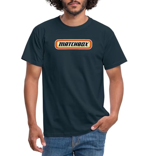 Spreadshirt Matchbox™ Offizielles Logo Orange, Gelb & Schwarz Männer T-Shirt, L, Navy von Spreadshirt