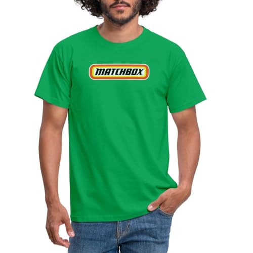 Spreadshirt Matchbox™ Offizielles Logo Orange, Gelb & Schwarz Männer T-Shirt, XL, Kelly Green von Spreadshirt