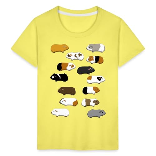 Spreadshirt Meerschweinchen Kinder Premium T-Shirt, 122/128 (6 Jahre), Gelb von Spreadshirt