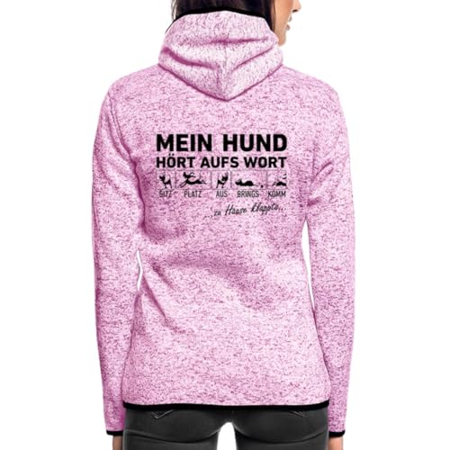 Spreadshirt Mein Hund Hört Aufs Wort Zuhause Frauen Kapuzen-Fleecejacke, L, Lila meliert von Spreadshirt