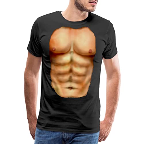 Spreadshirt Mein wahres Ich Muskulös Männer Premium T-Shirt, XXL, Schwarz von Spreadshirt