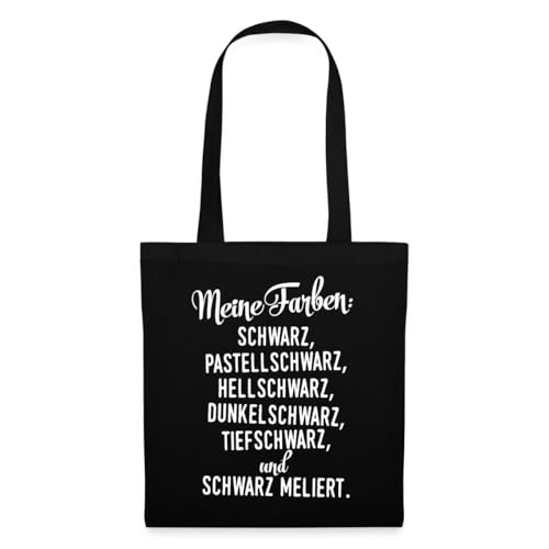 Spreadshirt Meine Farben Lieblingsfarbe Schwarz Stoffbeutel, One size, Schwarz von Spreadshirt