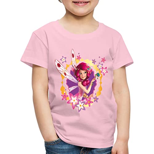 Spreadshirt Mia and Me Blumen Und Die Elfe Mia Kinder Premium T-Shirt, 134/140 (8 Jahre), Hellrosa von Spreadshirt