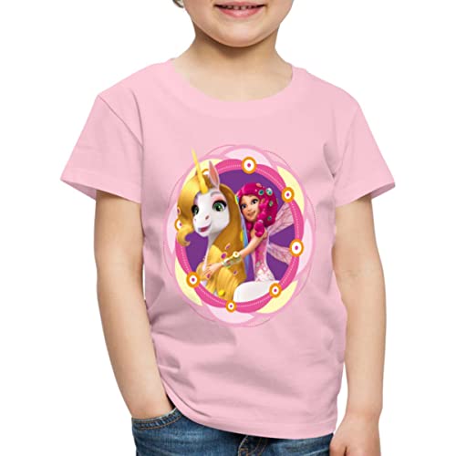 Spreadshirt Mia and Me Einhorn Onchao Und Mia In Centopia Kinder Premium T-Shirt, 110/116 (4 Jahre), Hellrosa von Spreadshirt