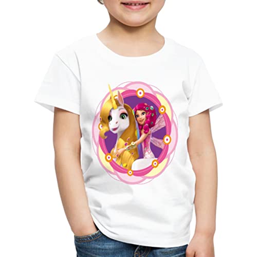 Spreadshirt Mia and Me Einhorn Onchao Und Mia In Centopia Kinder Premium T-Shirt, 122/128 (6 Jahre), weiß von Spreadshirt