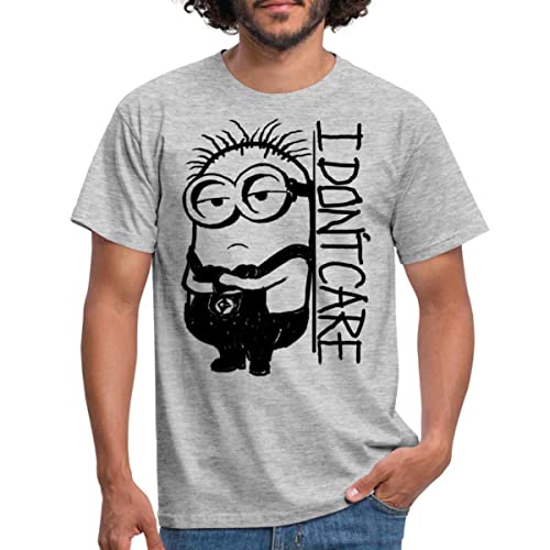 Spreadshirt Minions Phil Mir Egal Männer T-Shirt, XXL, Grau meliert von Spreadshirt