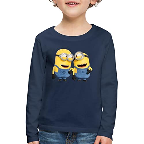 Spreadshirt Minions Phil Und Stuart Lustig Kinder Premium Langarmshirt, 110/116 (4 Jahre), Navy von Spreadshirt