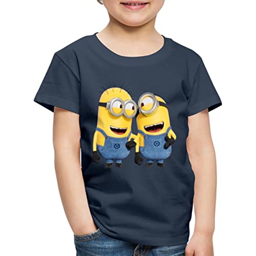 Spreadshirt Minions Phil Und Stuart Lustig Kinder Premium T-Shirt, 110/116 (4 Jahre), Navy von Spreadshirt