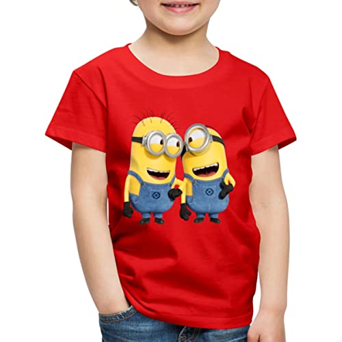 Spreadshirt Minions Phil Und Stuart Lustig Kinder Premium T-Shirt, 110/116 (4 Jahre), Rot von Spreadshirt