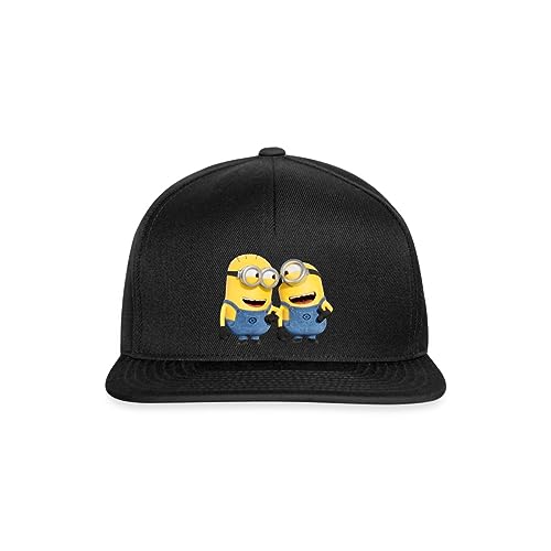 Spreadshirt Minions Phil Und Stuart Lustig Snapback Cap, One Size, Schwarz/Schwarz von Spreadshirt