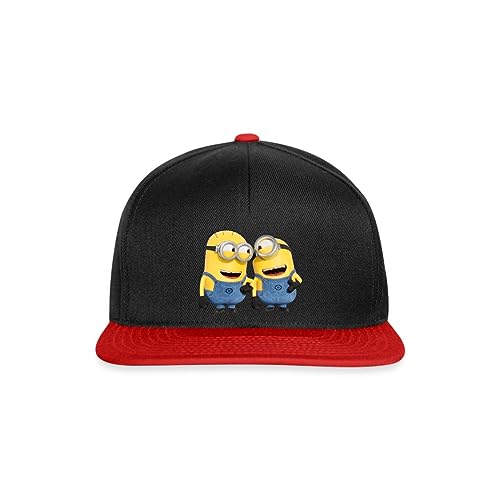 Spreadshirt Minions Phil Und Stuart Lustig Snapback Cap, One Size, Schwarz/Rot von Spreadshirt