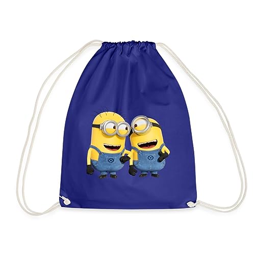 Spreadshirt Minions Phil Und Stuart Lustig Turnbeutel, One size, Königsblau von Spreadshirt