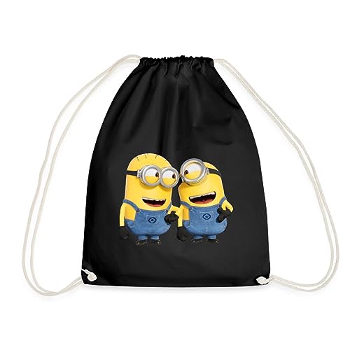 Spreadshirt Minions Phil Und Stuart Lustig Turnbeutel, One size, Schwarz von Spreadshirt