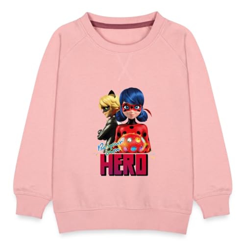 Spreadshirt Miraculous Be Your Own Hero Kinder Premium Pullover, 134/146 (9-11 Jahre), Kristallrosa von Spreadshirt