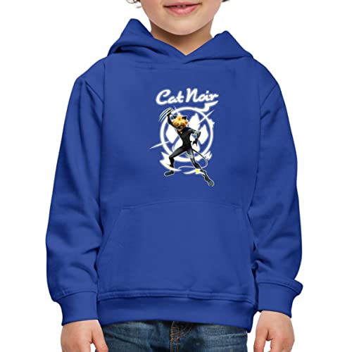 Spreadshirt Miraculous Cat Noir Adrien Superheld Kinder Premium Hoodie, 152/164 (12-14 Jahre), Royalblau von Spreadshirt