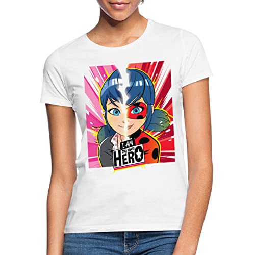 Spreadshirt Miraculous I Am My Own Hero Ladybug Marinette Frauen T-Shirt, M, weiß von Spreadshirt