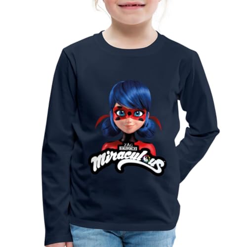 Spreadshirt Miraculous Ladybug Mit Logo Kinder Premium Langarmshirt, 110/116 (4 Jahre), Navy von Spreadshirt