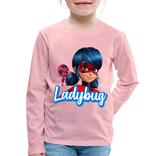 Spreadshirt Miraculous Ladybug Tikki Kinder Premium Langarmshirt, 98/104 (2 Jahre), Hellrosa von Spreadshirt