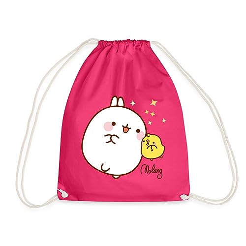 Spreadshirt Molang Piu Piu Sterne Turnbeutel, One size, Fuchsia von Spreadshirt