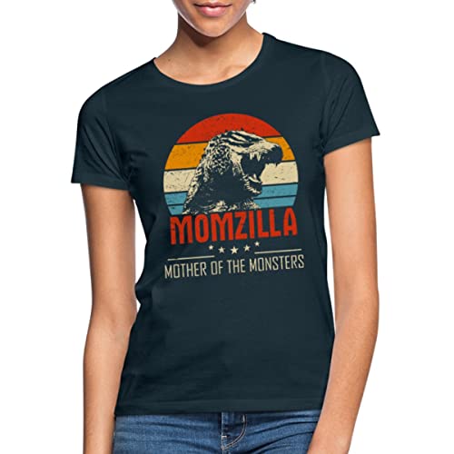 Spreadshirt Momzilla Mutter Lustig Mama Geschenk Geburtstag Witzig Frauen T-Shirt, L, Navy von Spreadshirt