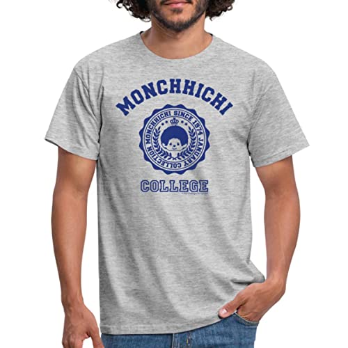 Spreadshirt Monchhichi College Blau Schule Männer T-Shirt, XL, Grau meliert von Spreadshirt